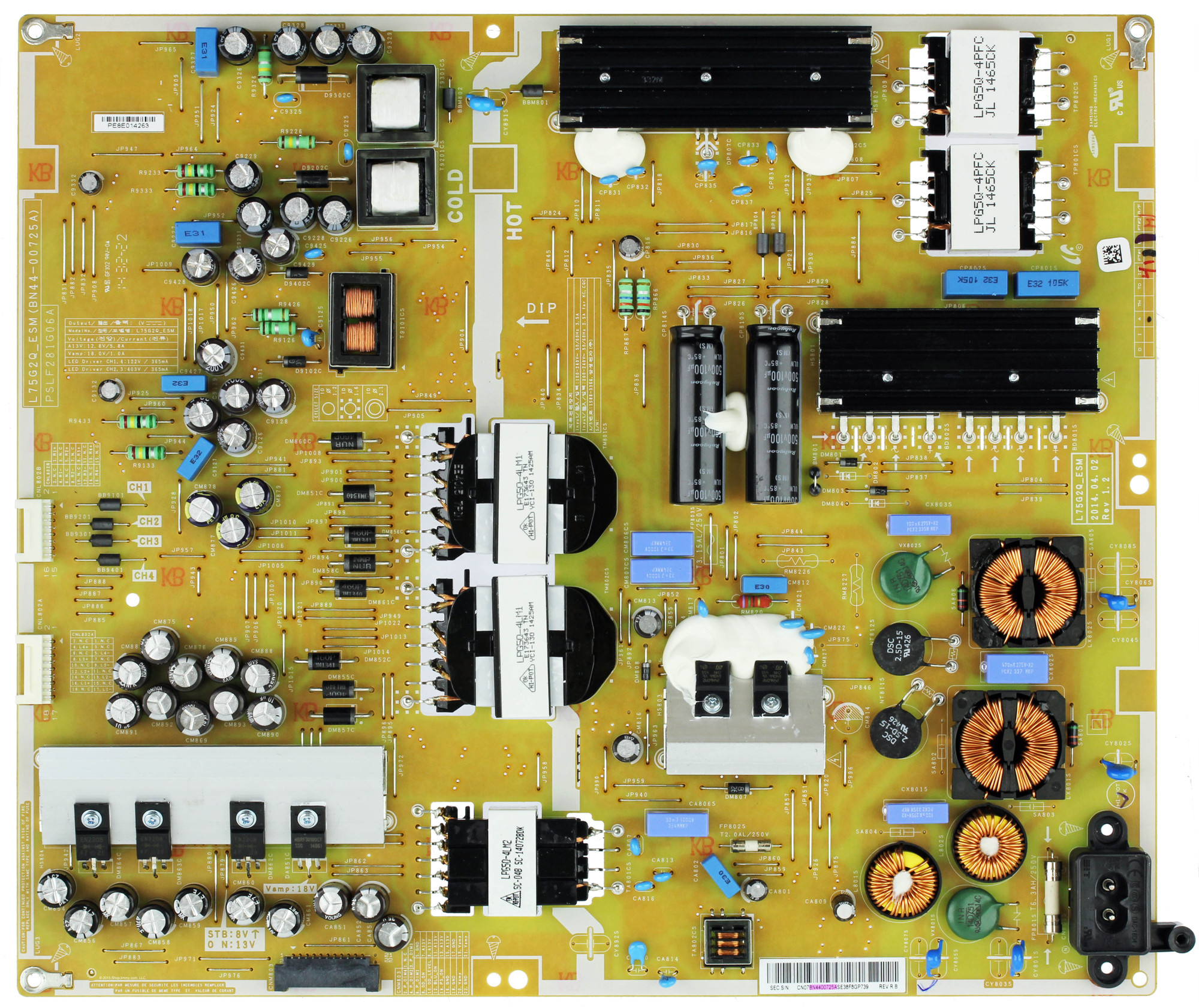 Samsung BN44-00725A Power Supply / LED Board