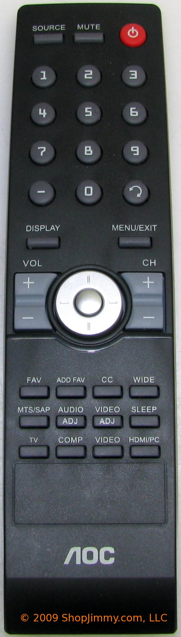 AOC 098GRABD2NEACR (313923818831, RC2443801/01) Remote Control
