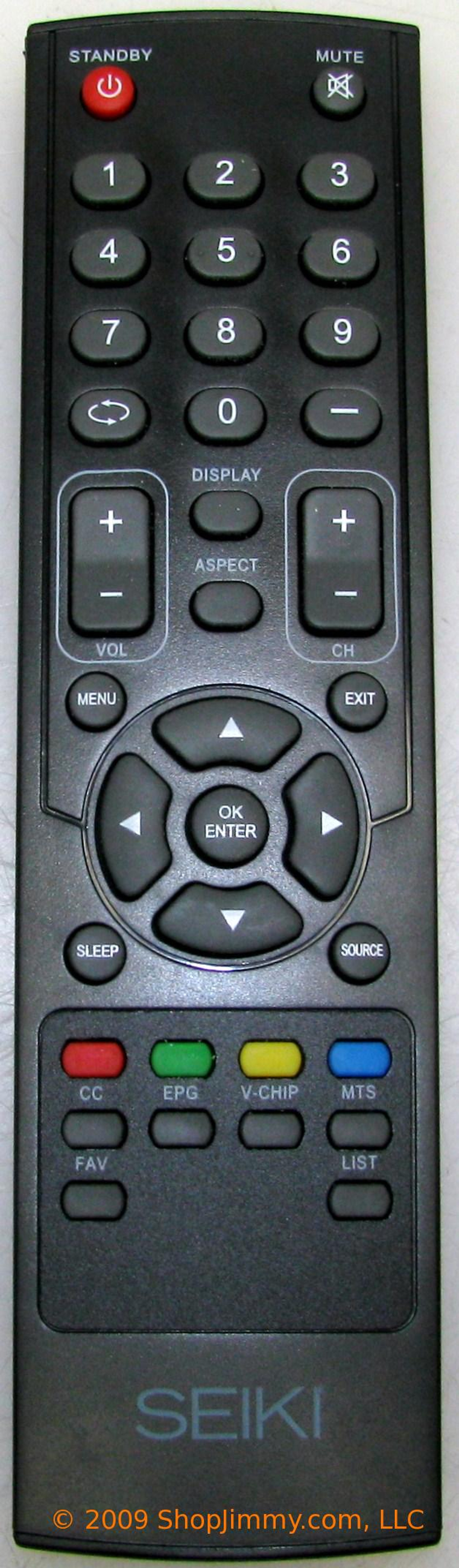 Seiki LC32B56 Remote Control