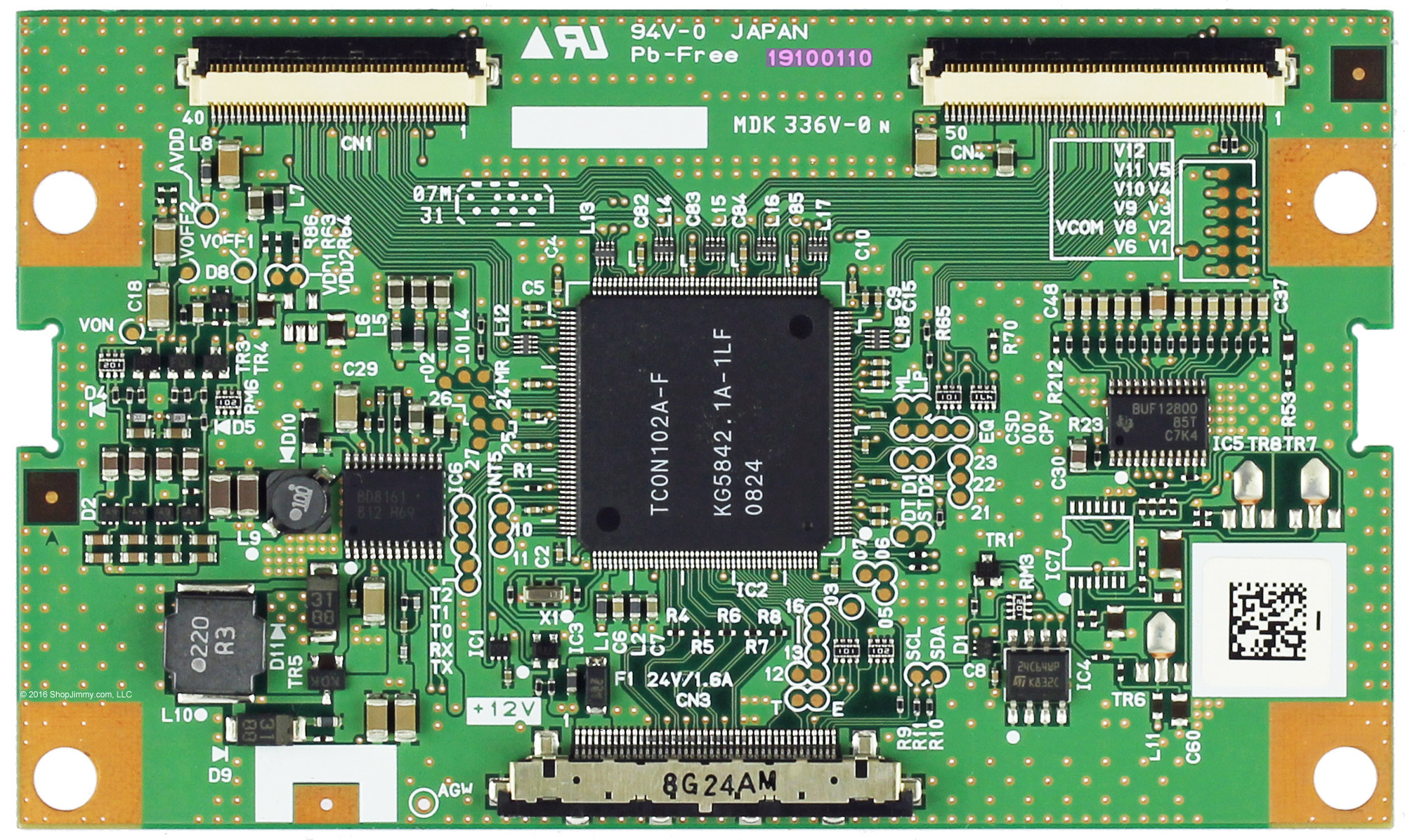 テレビ Koh Toshiba/Element IPS Alpha 19100110 (MDK336V-0) T-Con Board
