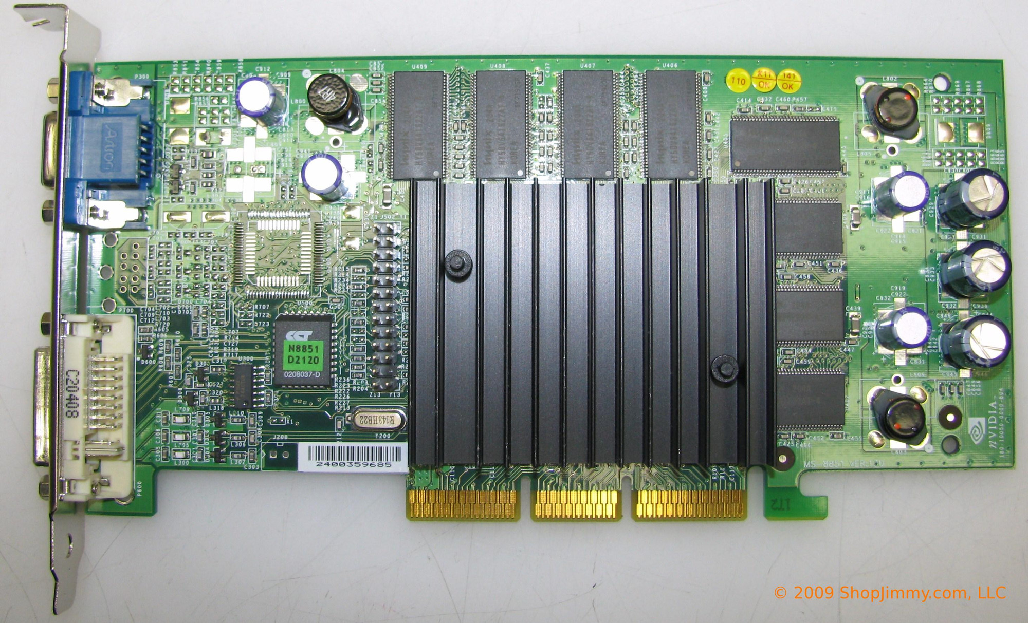 Nvidia 180-10050-0000-B04 (MS-8851) 64MB AGP Video Card