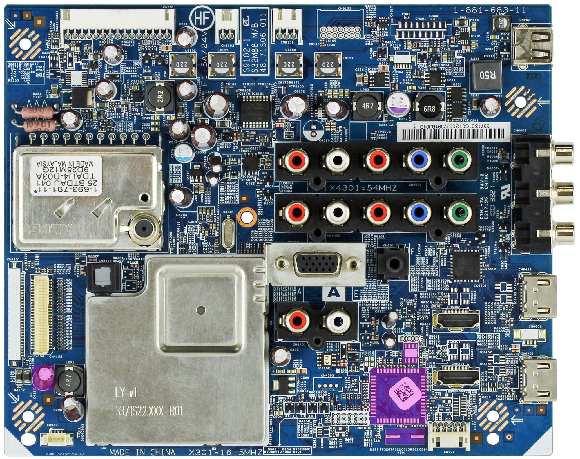 Sony 1-857-593-21 (S9102-1, S32M88 M/B, 48.71S06.011) Main A Board