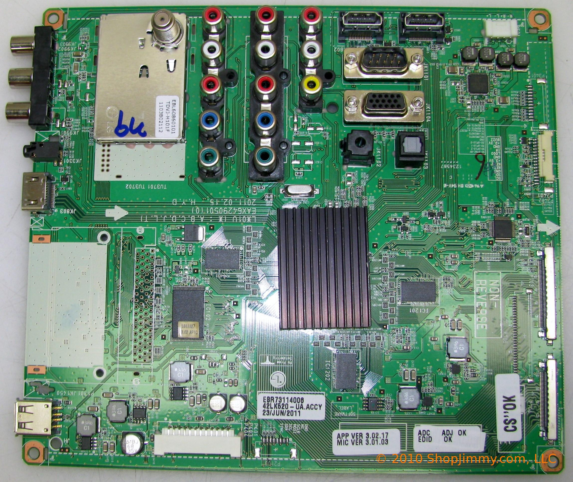 EAX64290501 メインボード、LG TV マザーボード 42CS570 50LS4000