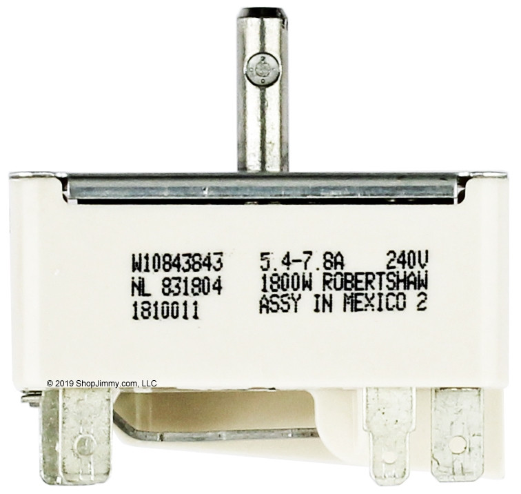 Whirlpool Cooktop W10843843 Element Control Switch