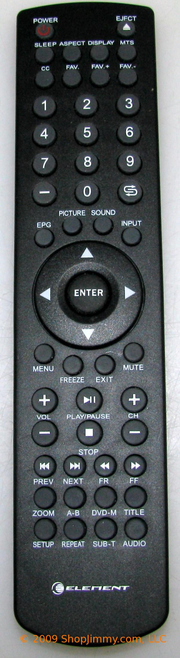 Element RE20QP01 Remote Control