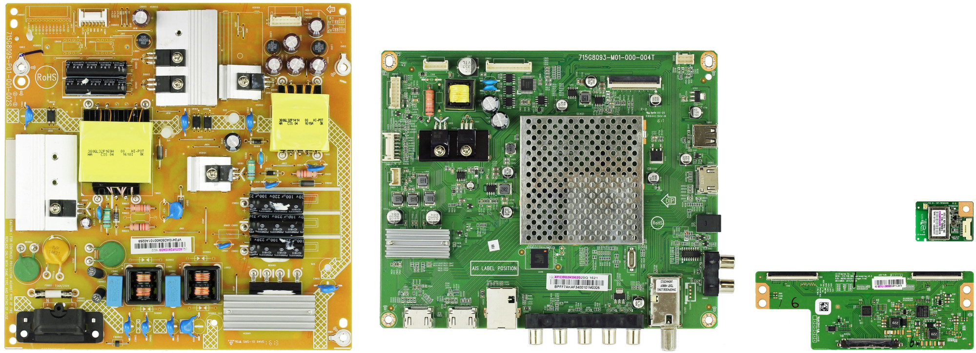 Vizio D43D1 (LTT7ULCS Serial) Complete LED TV Repair Parts Kit