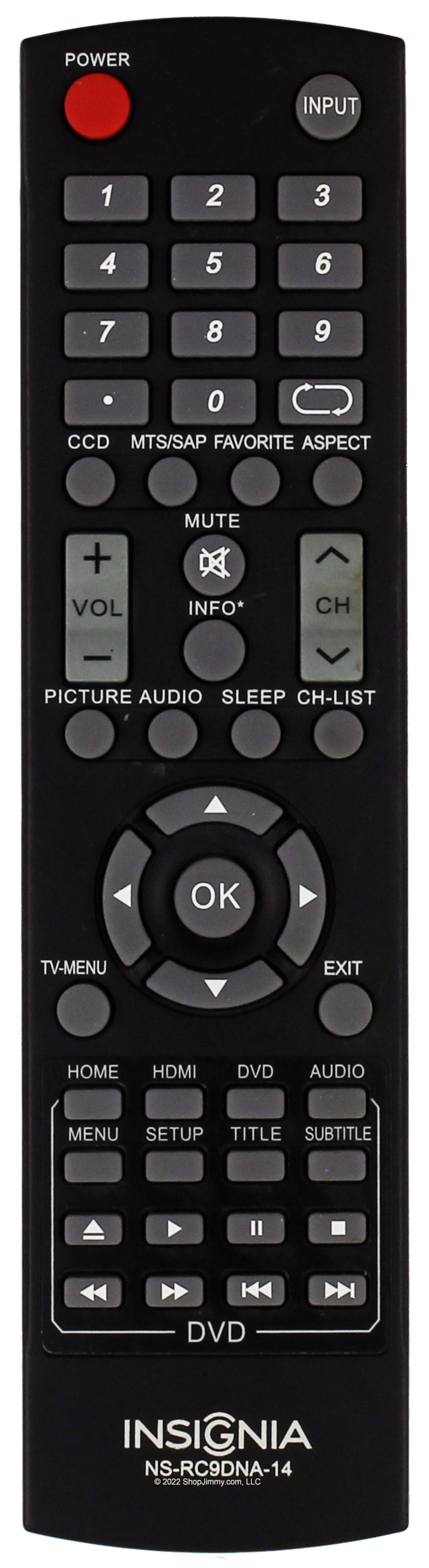 Allimity NS-RC5NA-14 リモコン インシグニアコンバーターボックス用 NS-DX(未使用の新古品) Insignia - Brandclub - Original INSIGNIA TV remote control NS