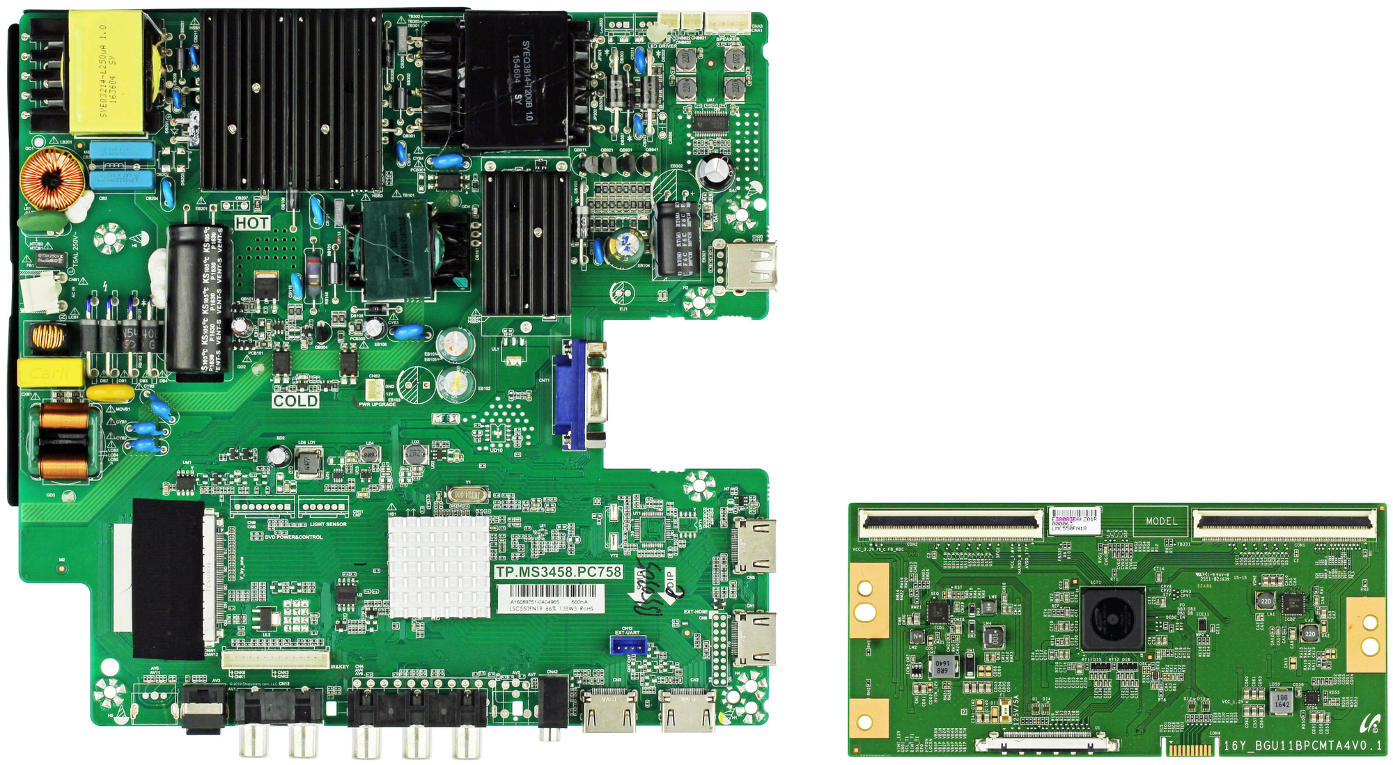 Sceptre U55 Version SEIV58CD) Complete LED TV Repair Parts Kit