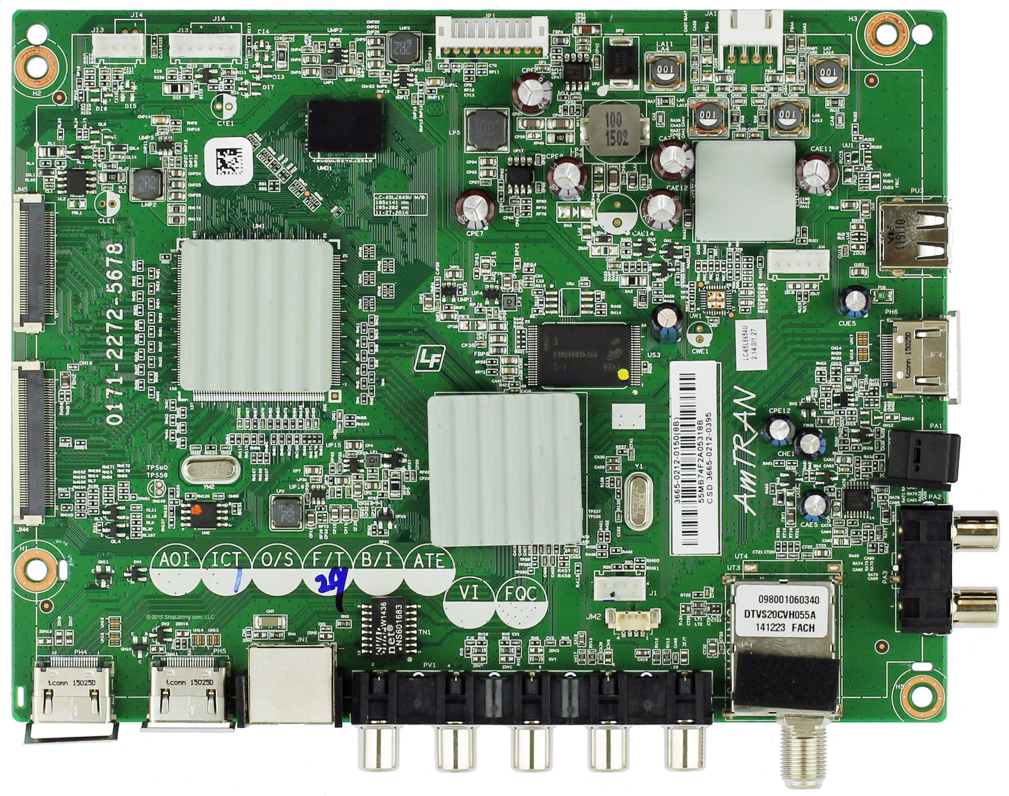 Sharp 9LE366502120395 Main Board for LC-65LE654U