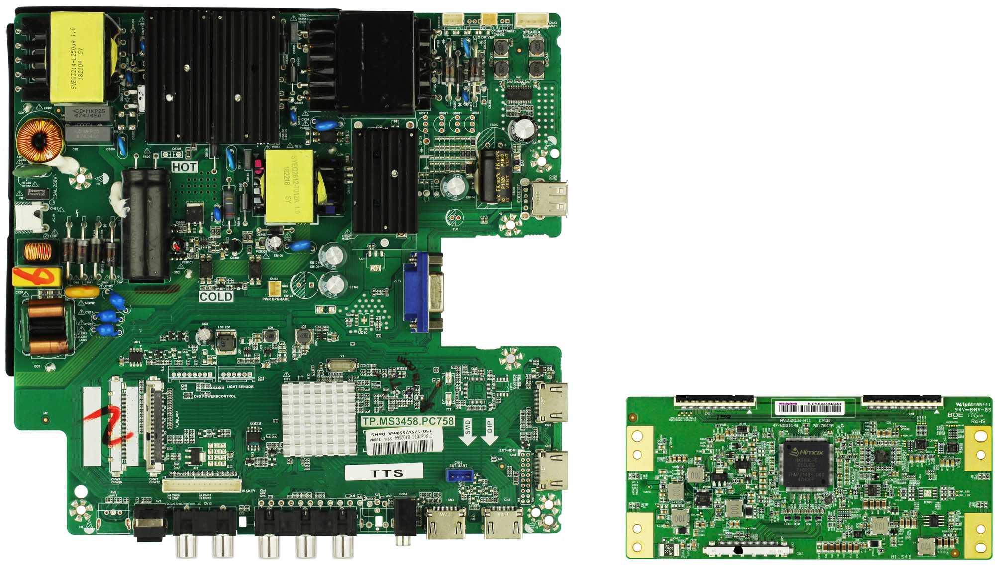 Sceptre W55 UQTV58FE Complete LED TV Repair Parts Kit