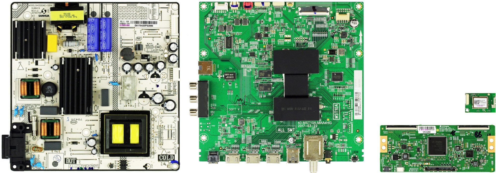 テレビ rep Hitachi 55R81 Complete LED TV Repair Parts Kit -Version 1 (SEE NOTE)
