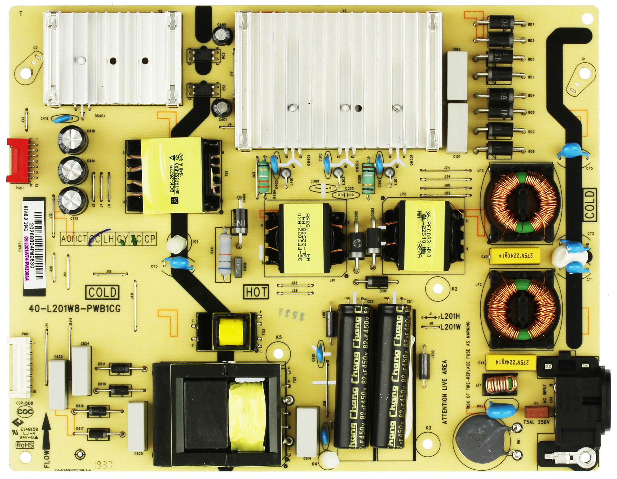 TCL 08-L201W74-PW200AA Power Supply Board/LED Driver