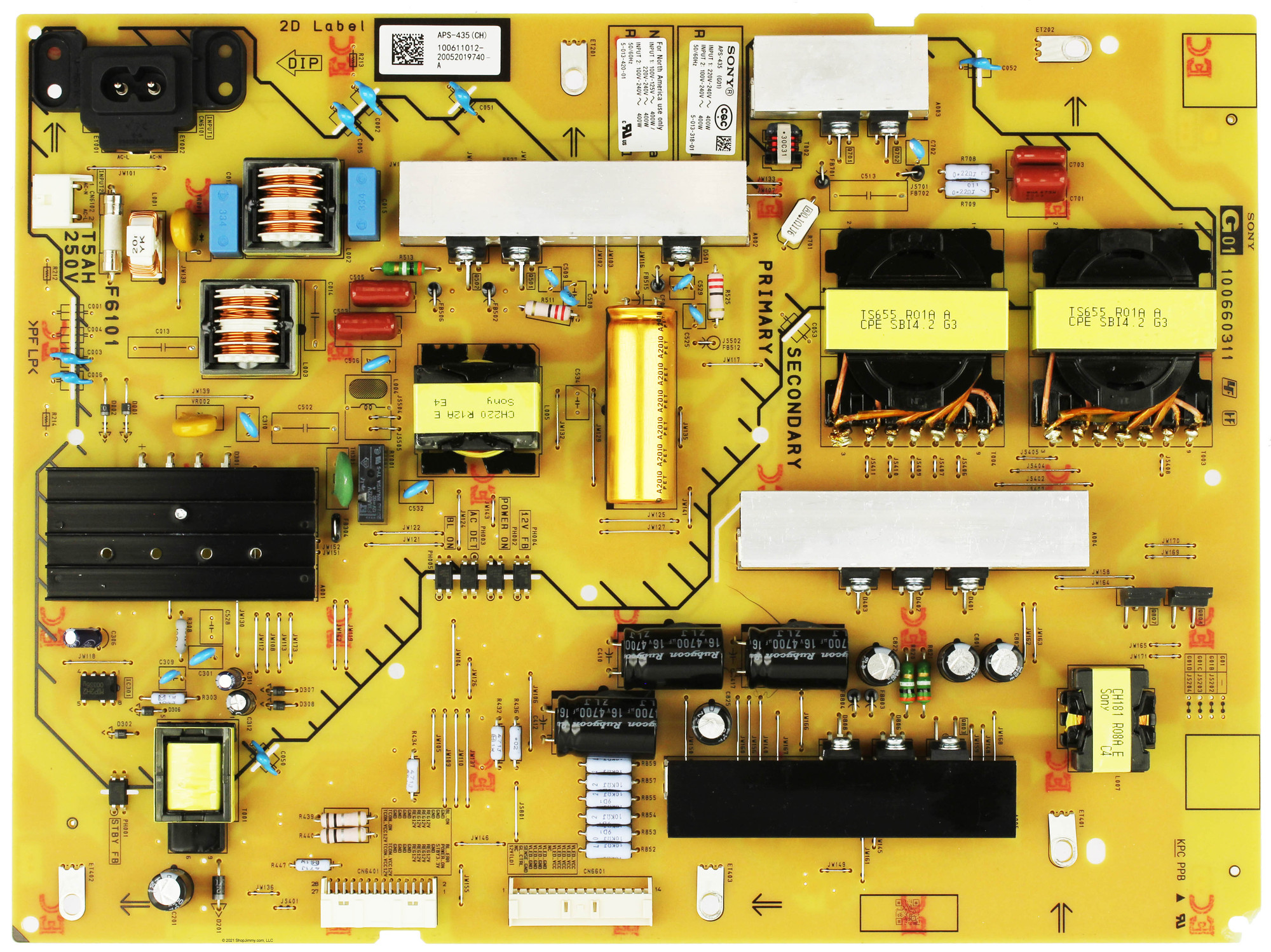 Sony 1-006-110-11 G01 Power Supply Board