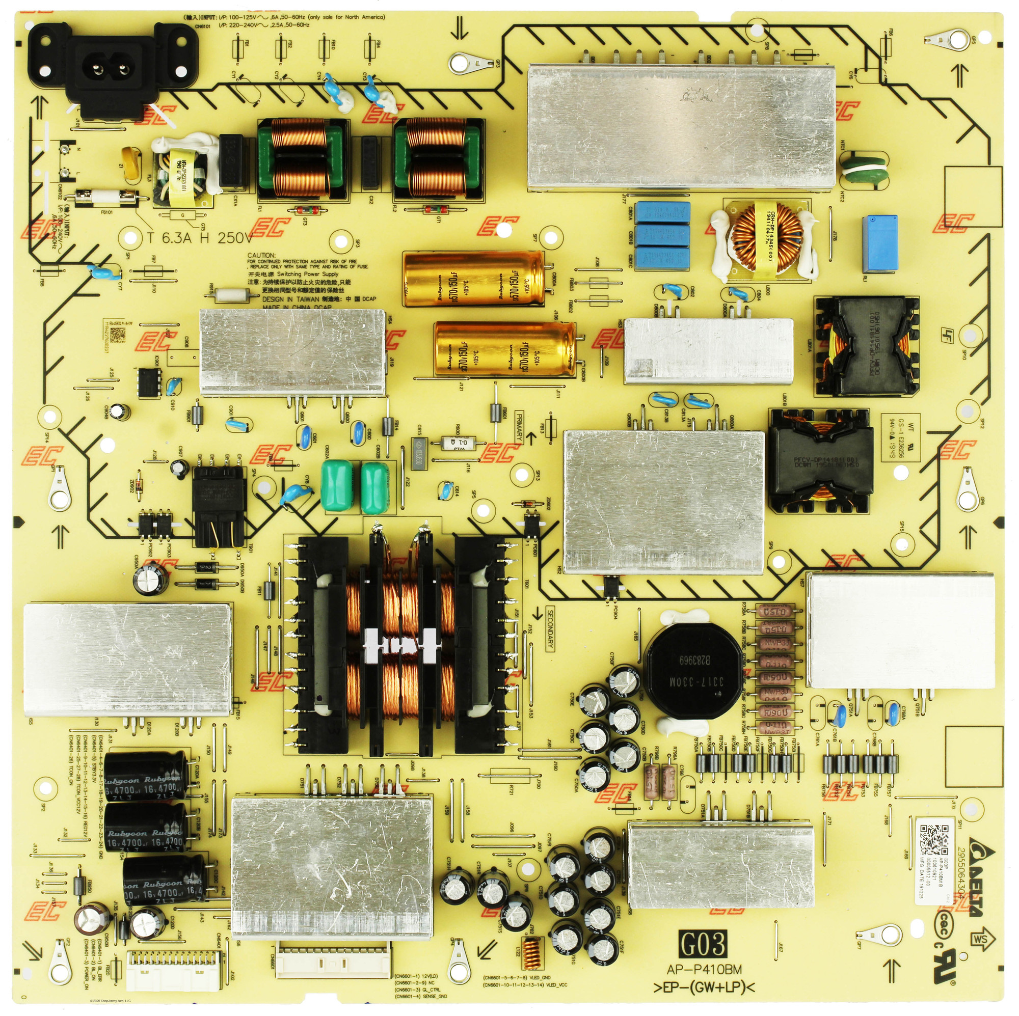 Sony 1-006-109-21 1-006-109-22 G03 Power Supply Board