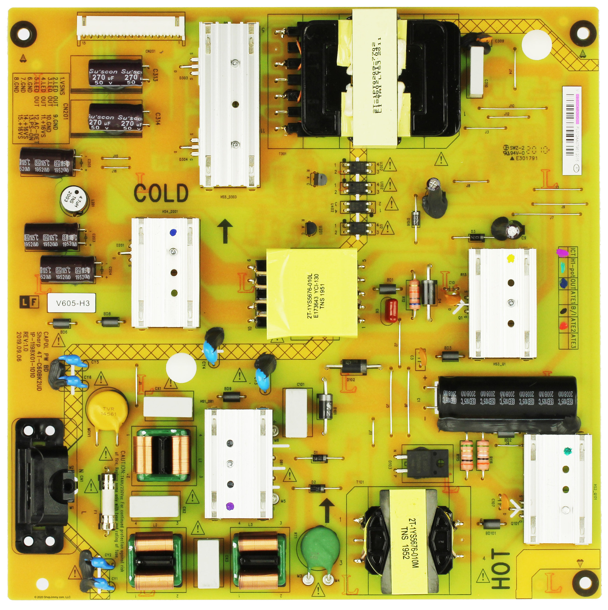 Vizio Power Supply/LED Board 09-60CAP000-00 - Thumbnail 4