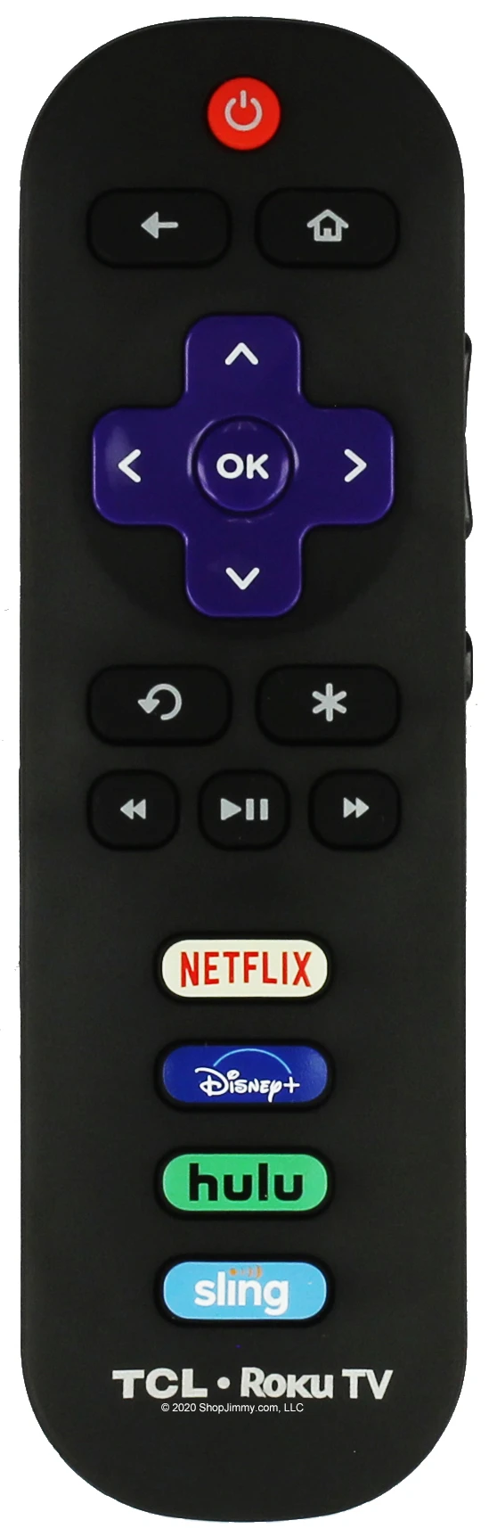 Telecomando TCL Roku TV DRC280 (06-IRPT20-DRC280) &ndash; Con Tasti Netflix, Amazon, Bonow, Sling &ndash; Usato