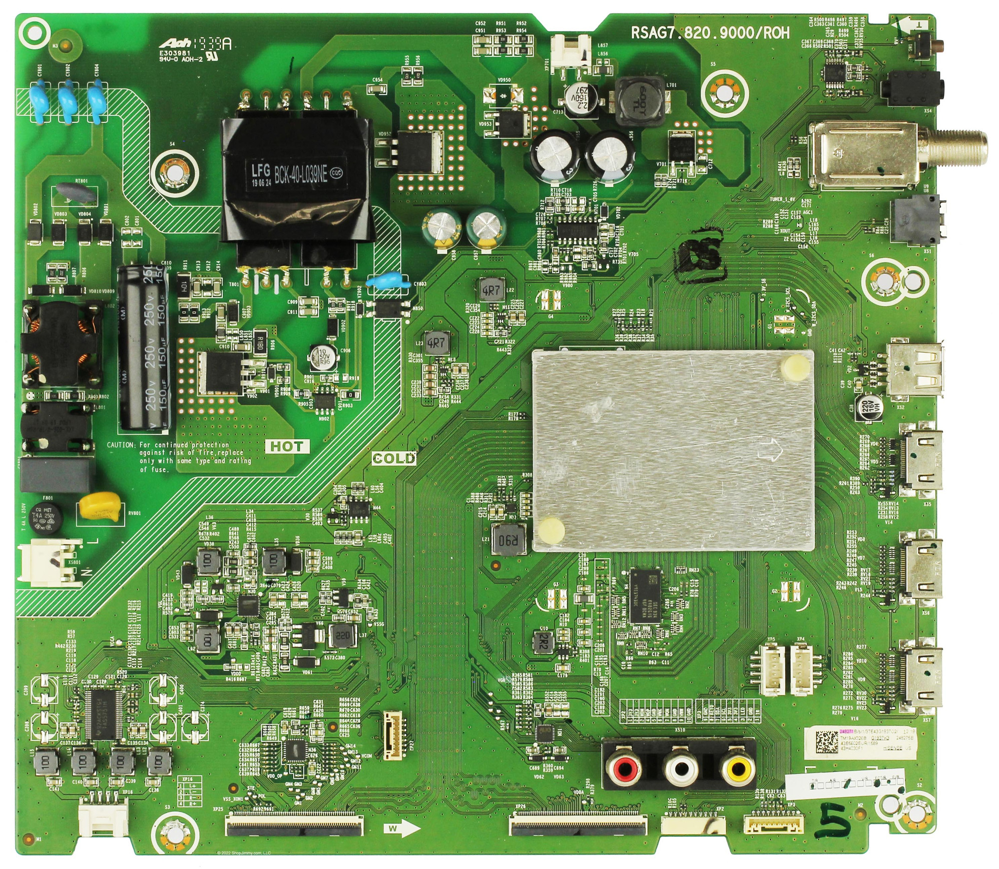 Hisense 248271 Main Board/Power Supply 43H4030F1 (SEE NOTE)