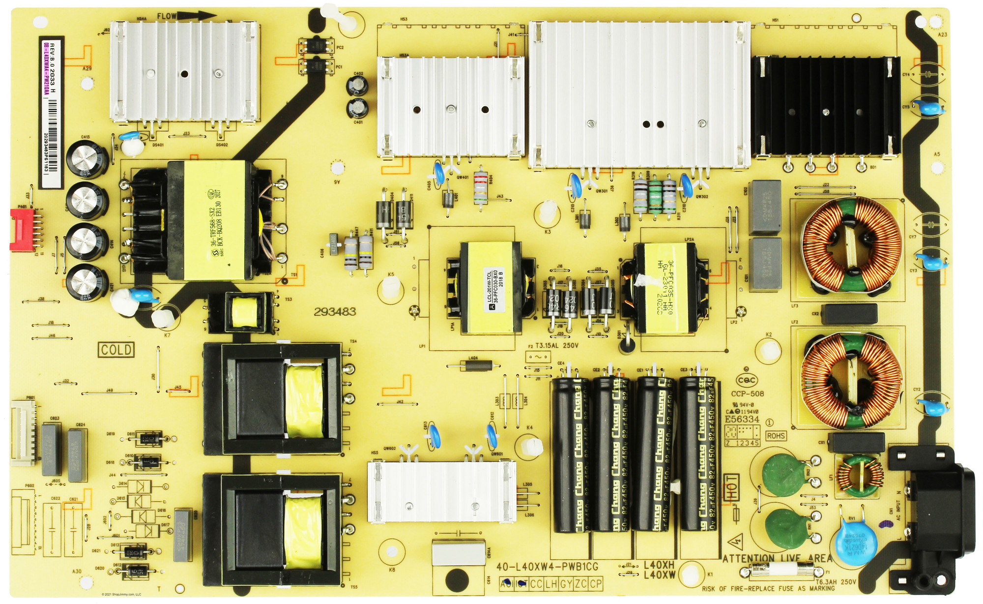 TCL 08-L40XWA4-PW210AA Power Supply Board/LED Driver 75S434
