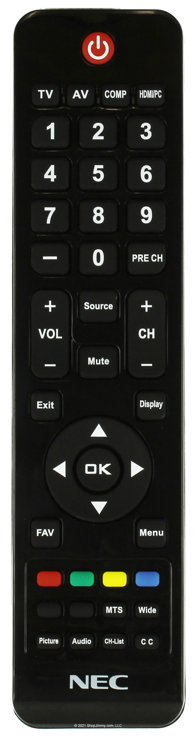 NEC 398GRABD1NENEXC Remote Control