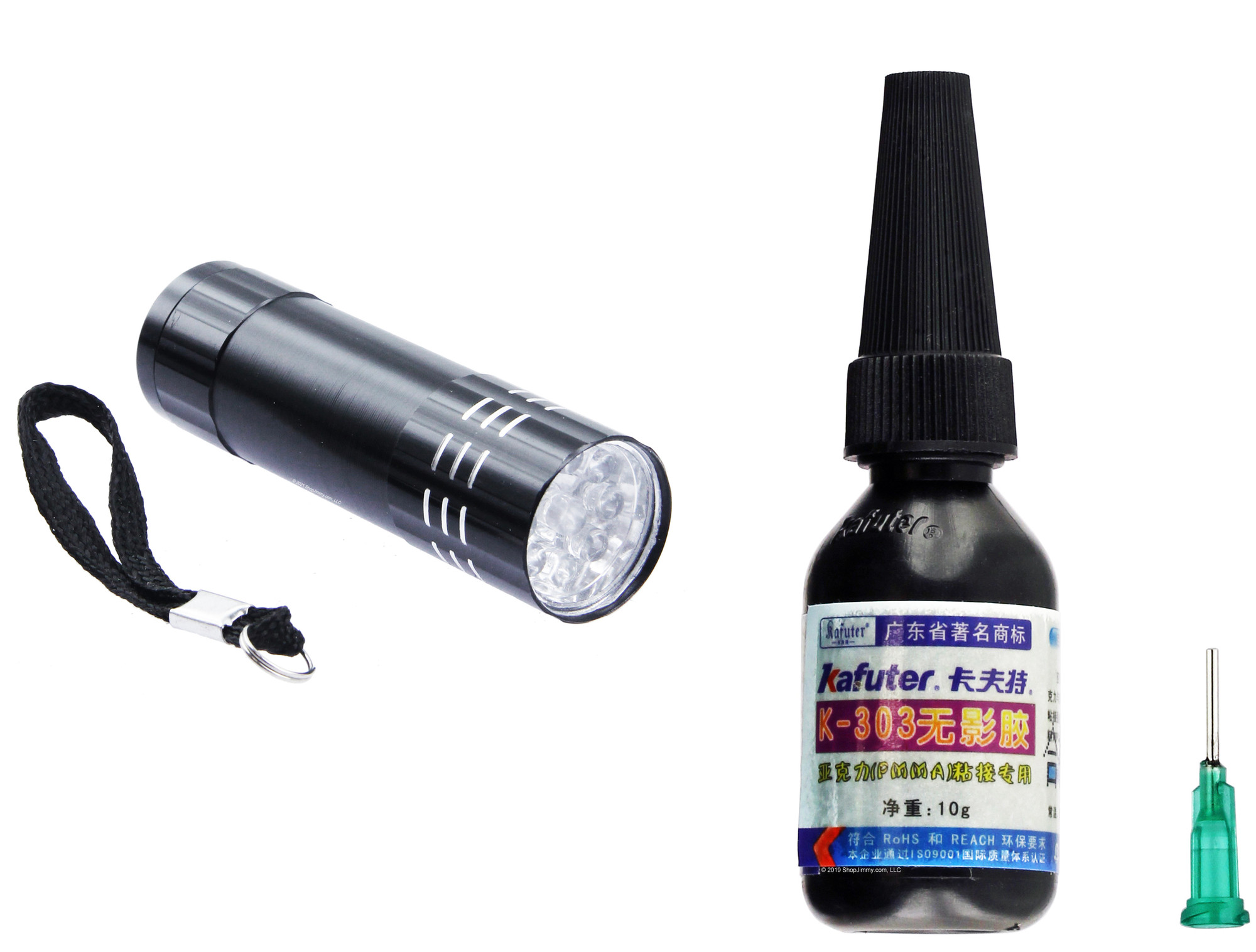 Kafuter K303 Adhesive UV Curing Glue and UV LED Light Combo