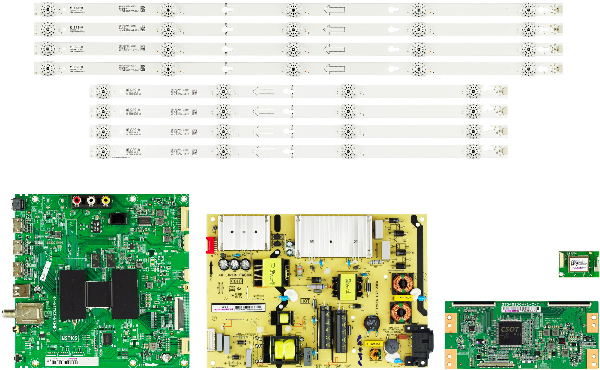 TCL 55S401 Complete TV Repair Parts Kit w/LED Backlight Strips