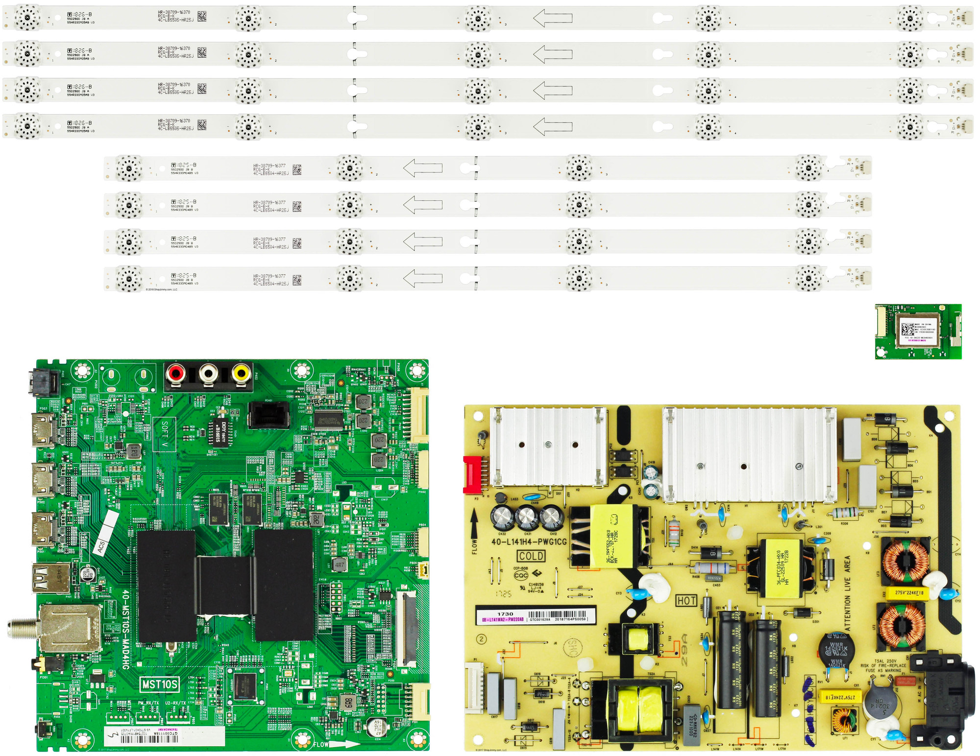 TCL 55S403 Complete TV Repair Parts Kit w/LED Backlight Strips