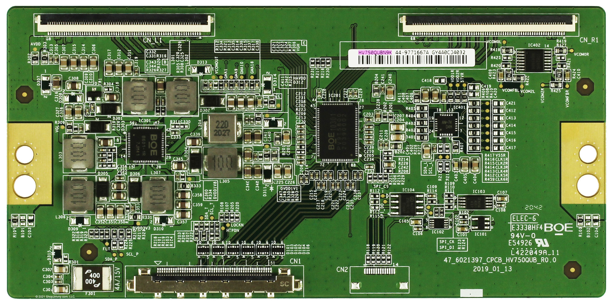 Sony 1-009-498-12 (HV750QUBN9K) T-Con Board