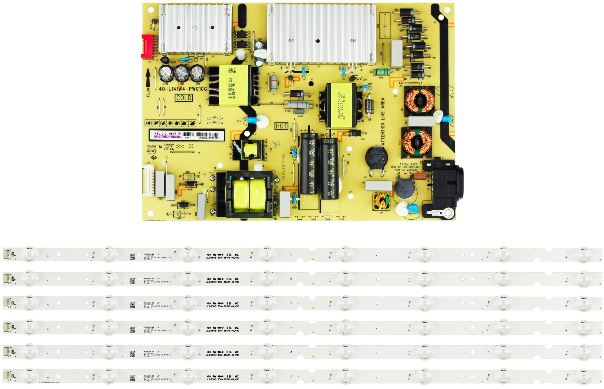 TCL LED Backlight Strip/Power Supply Bundle 65S421 65S423