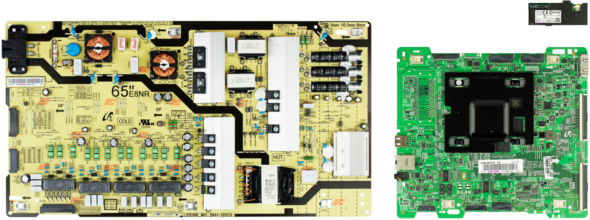 Samsung UN65MU8500FXZA (Version FC04) Complete LED TV Repair Parts Kit