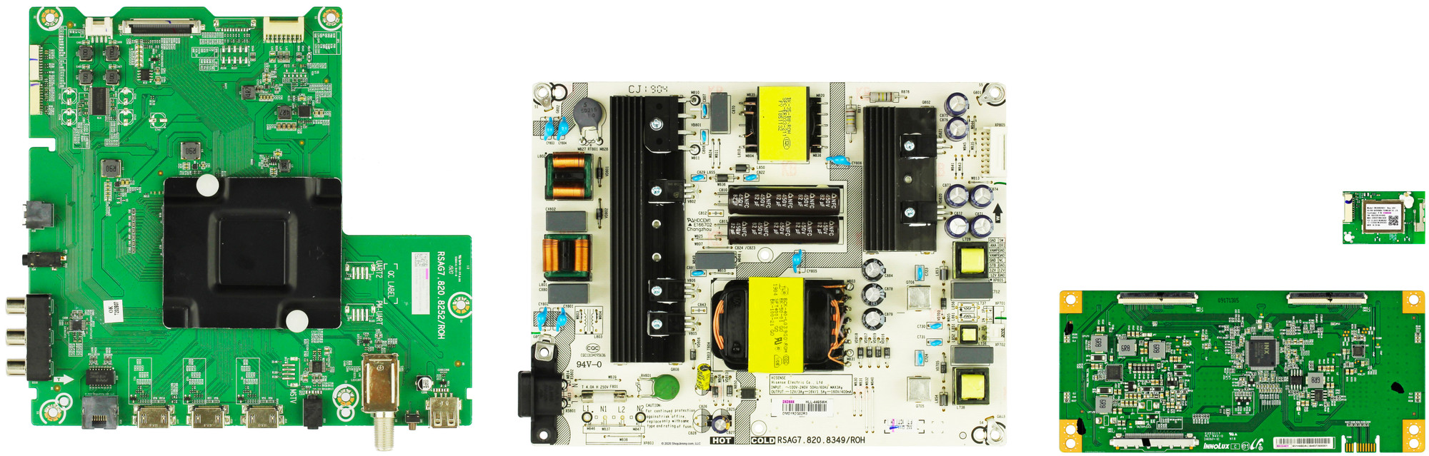 レオページ Hisense 58R7E1 Complete LED TV Repair Parts Kit VERSION 1