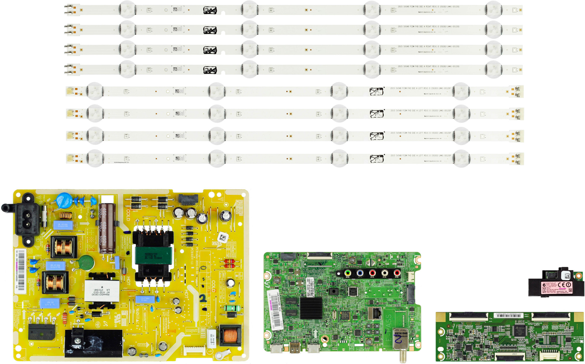 Samsung UN48J5200AFXZA (Version ED02/ED04) Complete TV Repair Parts Kit