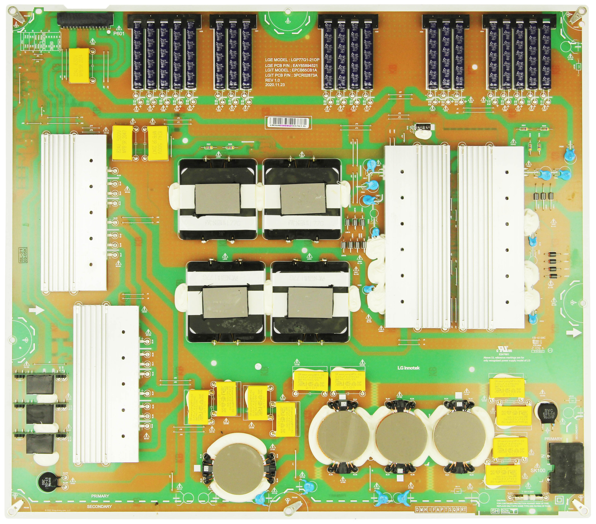Carte D'Alimentation PSU Pour TV LG OLED77G1PUA – Réf EAY65894521 (Occasion)
