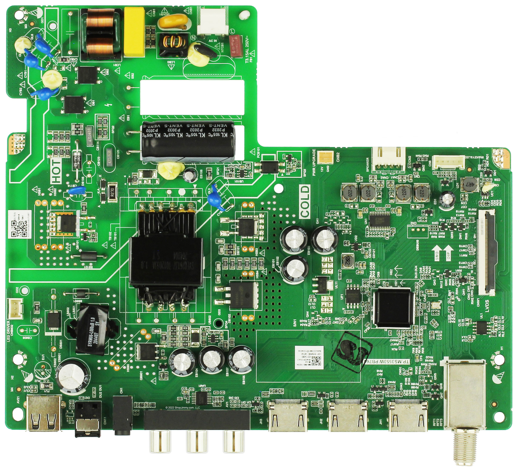 Insignia 098009001182 Main Board for NS40D510NA21 REV D