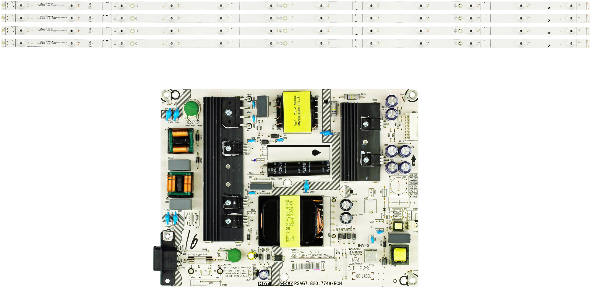 Hisense 55R6000E 55R6E 55R6040E 55R7E Power Supply/LED Backlight