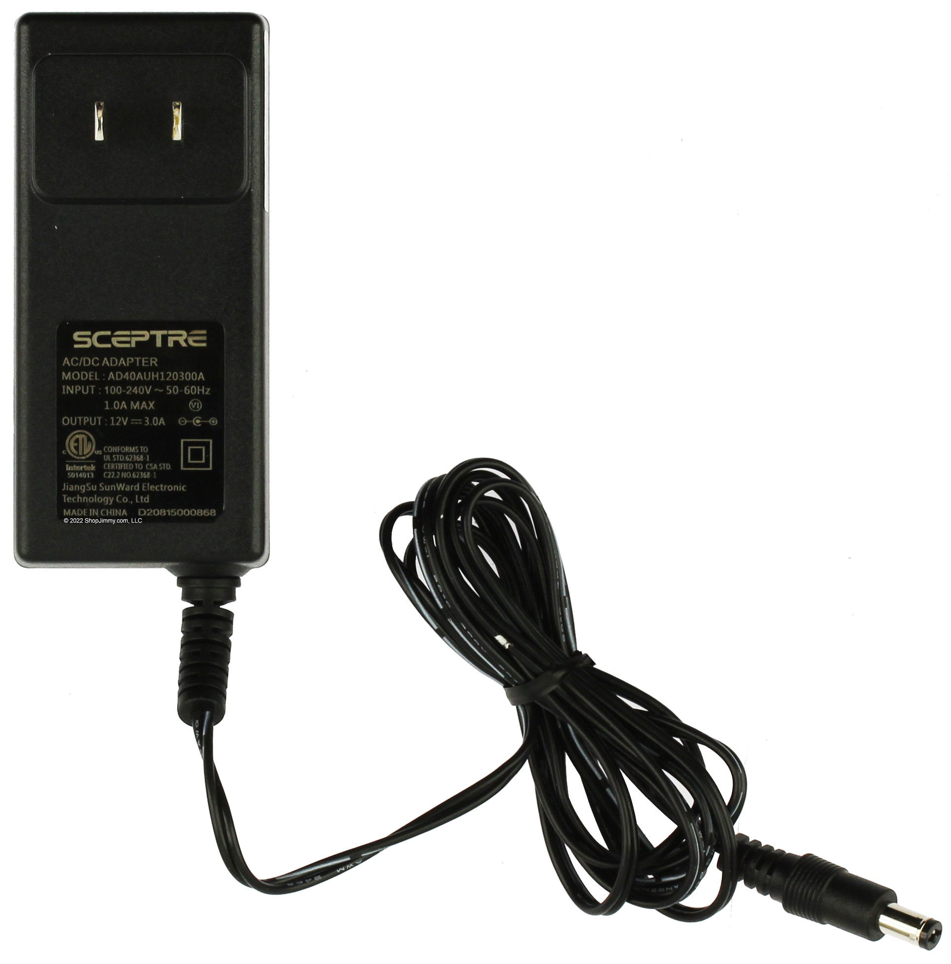 Sceptre AD40AUH120300A 65X340A08 AC Adapter / Power Cord