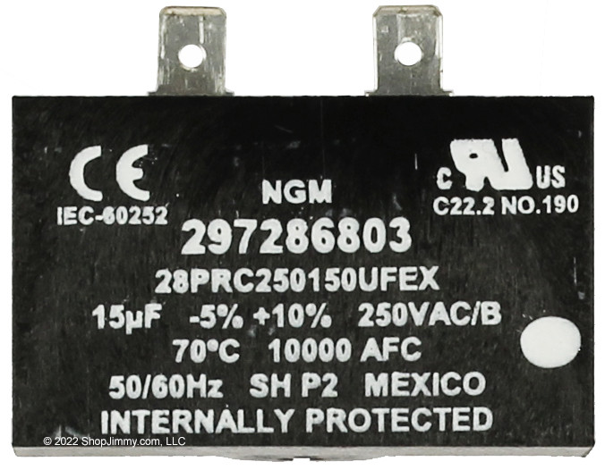Frigidaire Refrigerator 297286803 Run Capacitor