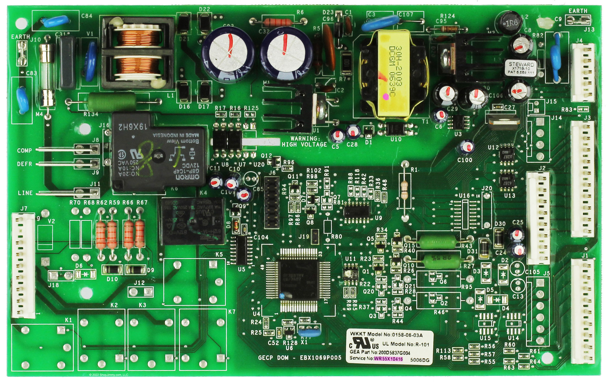 GE Refrigerator WR55X10416 Main Control Board Assembly