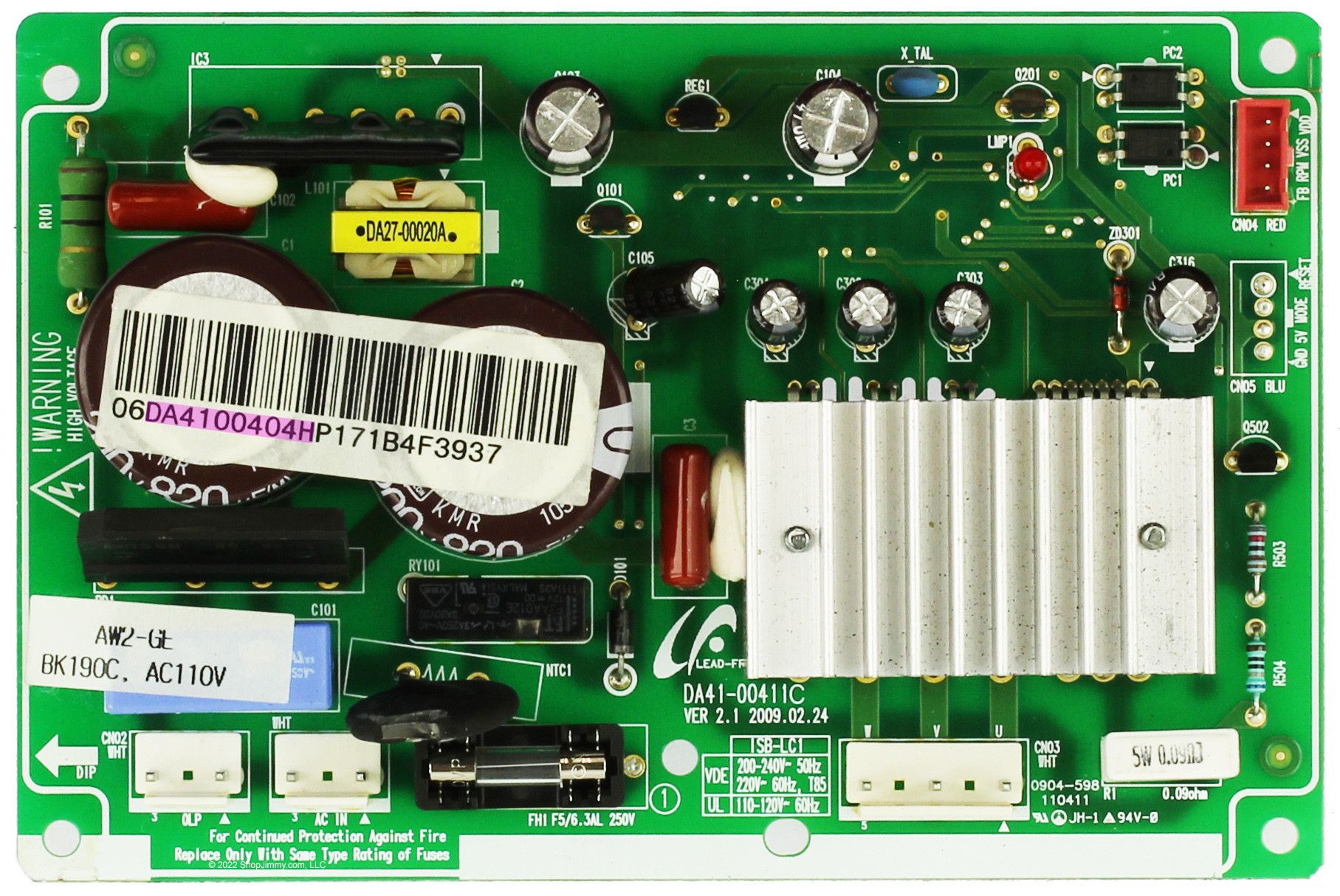 Samsung Refrigerator DA41-00404H Pcb Assembly Inverter