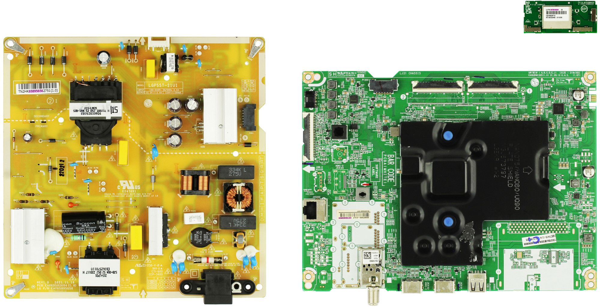 LG 55UQ8000AUB.BUSYLKR Complete LED TV Repair Parts Kit