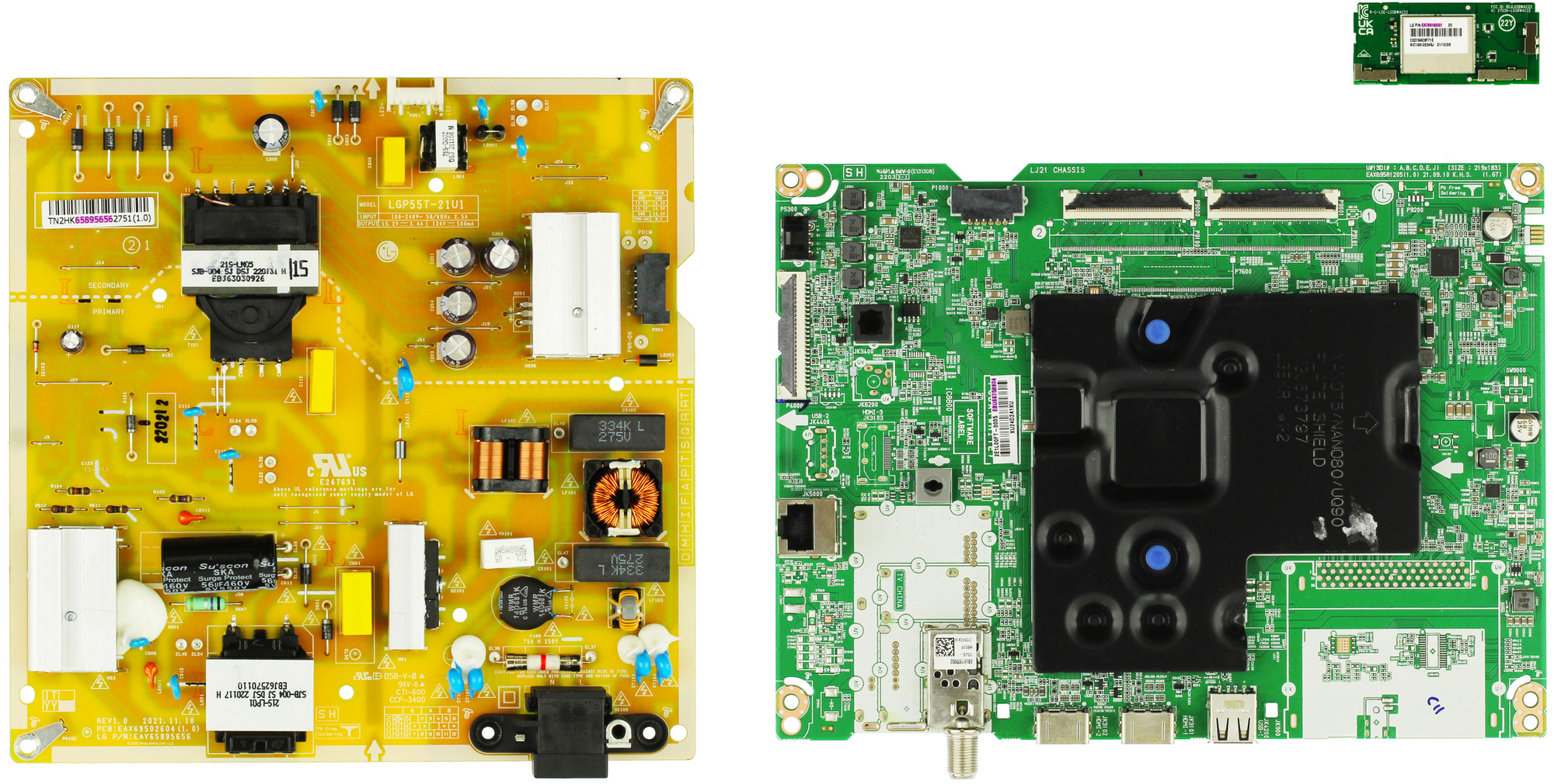 LG 55UQ7070ZUE Complete LED TV Repair Parts Kit