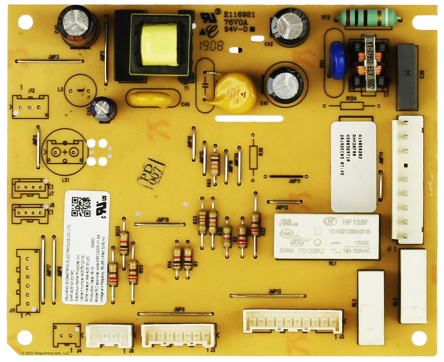 Frigidaire Refrigerator A05191201RC Control Board