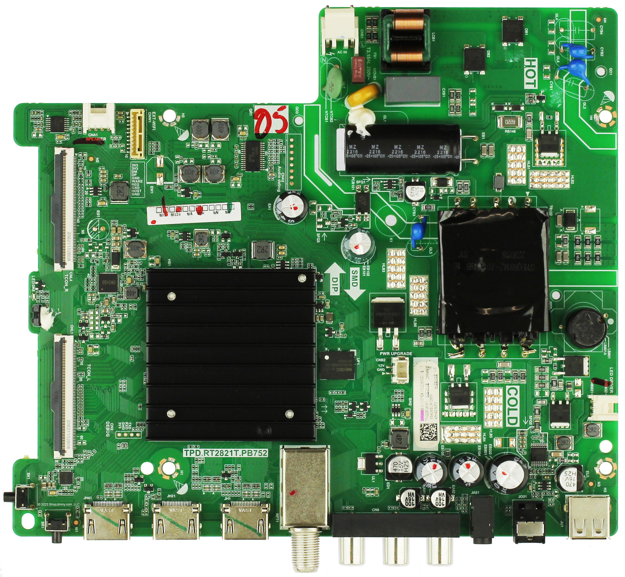 Hisense 299485 299486 TPD.RT2821T.PB752 Main Board 43H4030F3