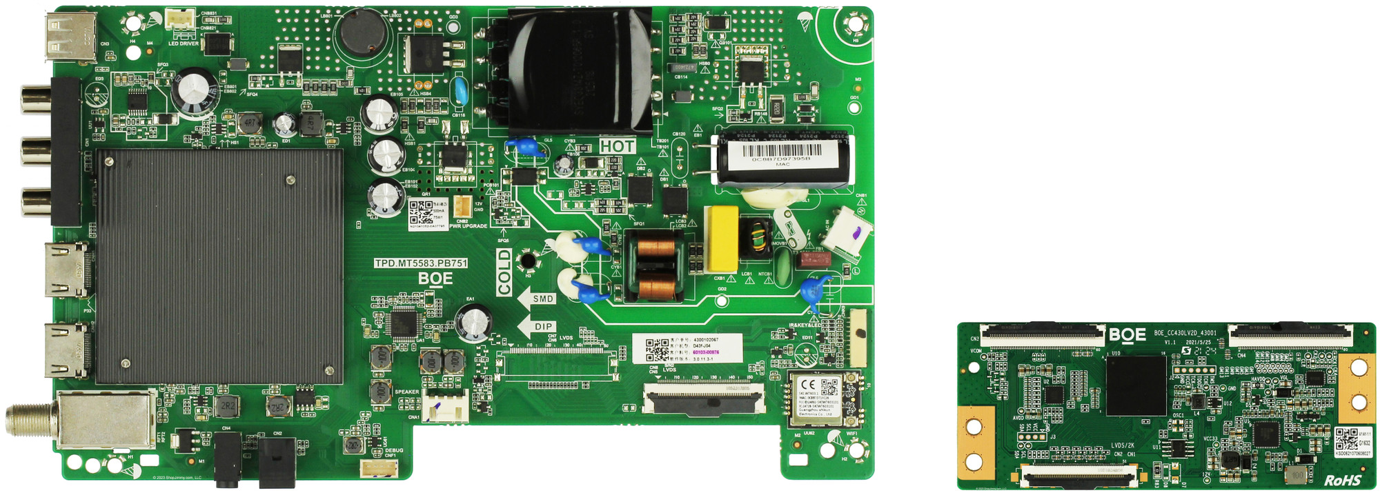 Vizio D43F-J04 (LBVTC9O Serial) Complete LED TV Repair Parts Kit