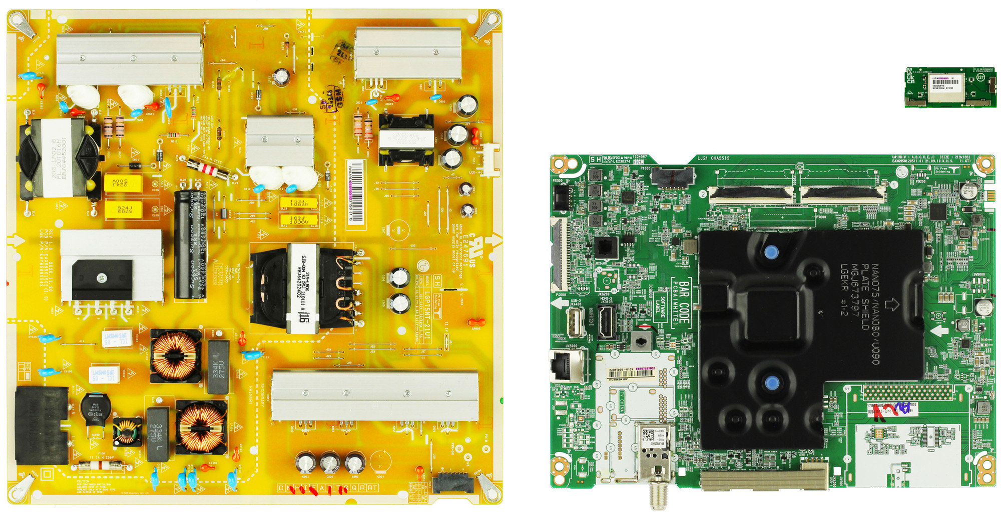 LG 75UQ9000PUD.BUSCLKR Complete LED TV Repair Parts Kit