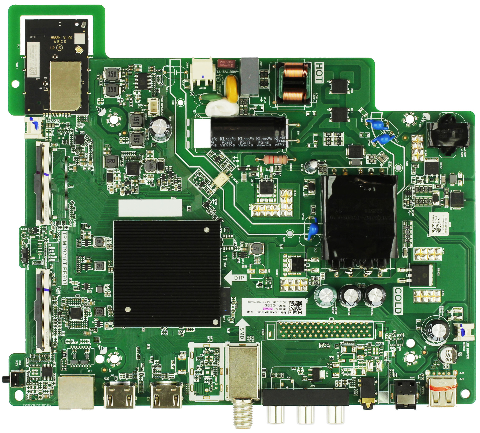 【ジャンク品】Hisense 43インチテレビ （修理・部品用） Hisense Main Board/Power Supply 220622 324417 for 43A4H