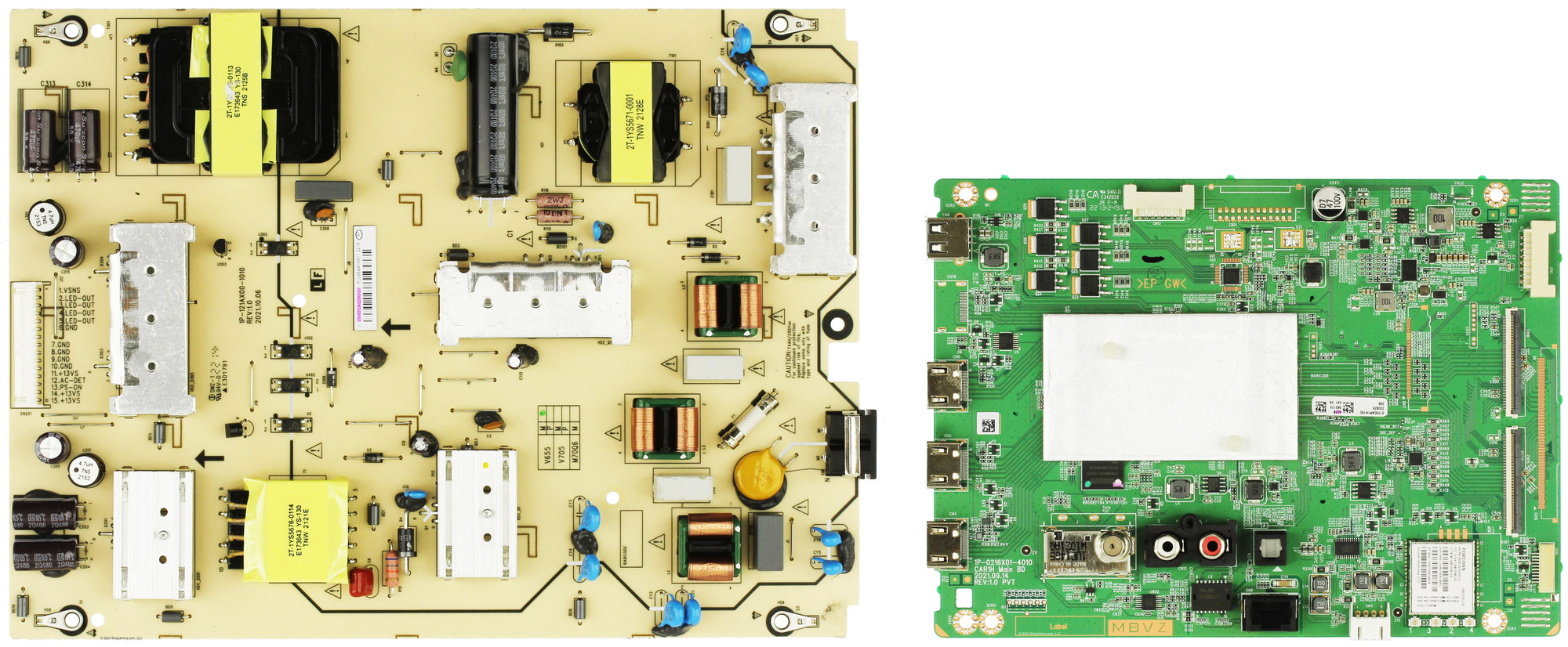 Vizio V655M-K03 (LFTVM8LY Serial) Complete LED TV Repair Parts Kit