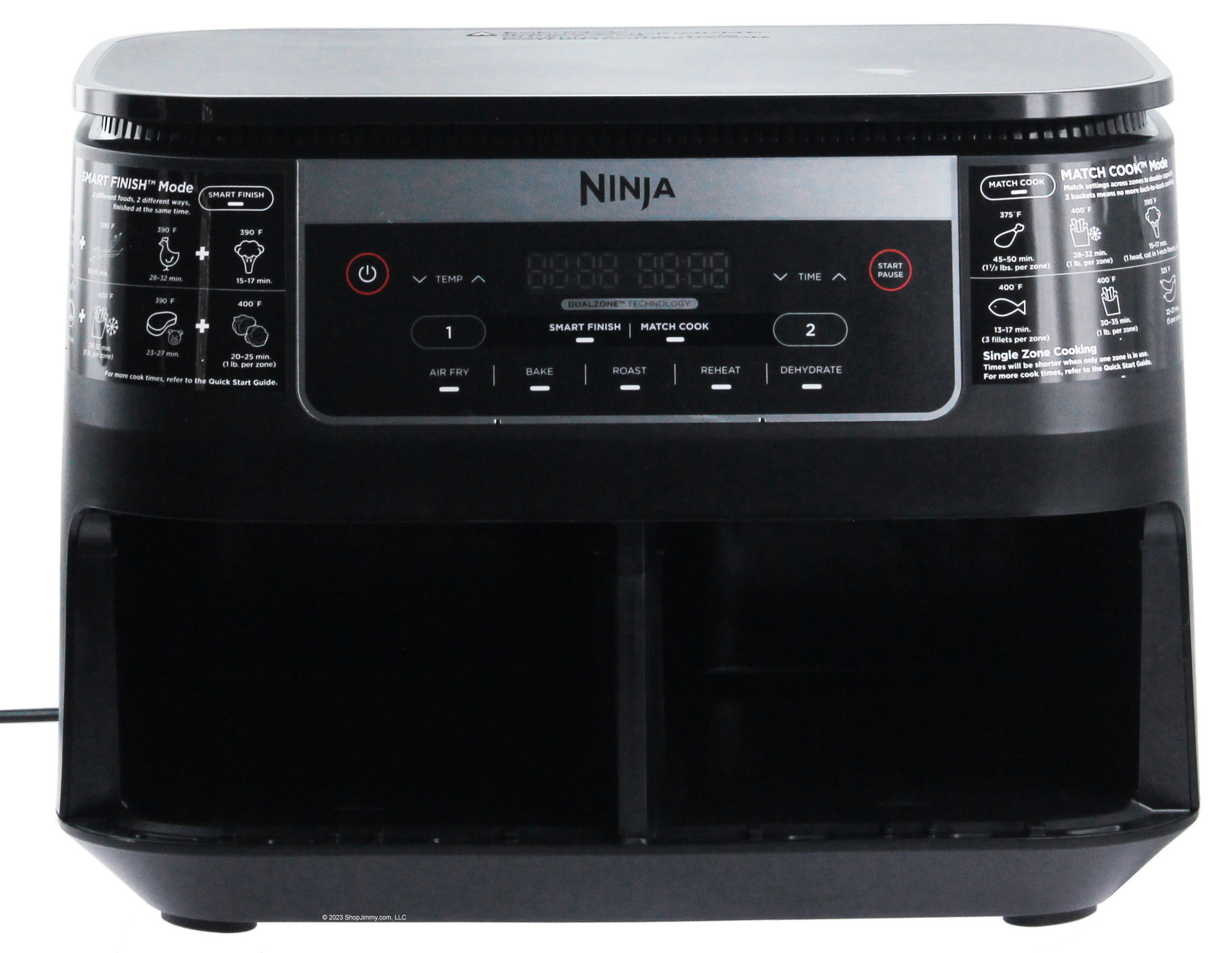  Ninja DZ090 Foodi 6 Quart 5-in-1 DualZone 2-Basket Air