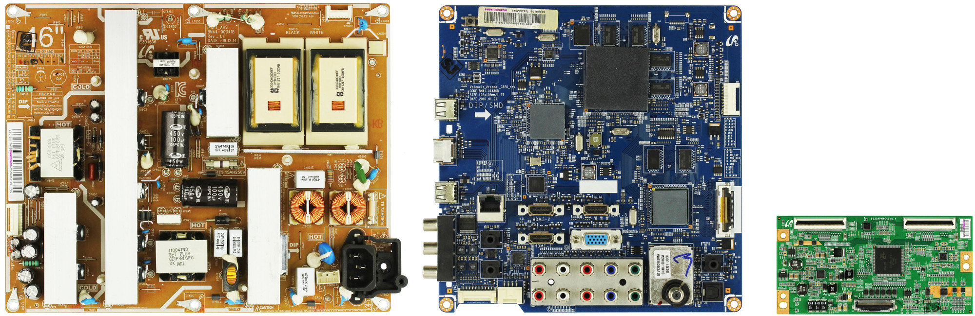 Samsung LN46C670M1FXZA (SQ01) Complete TV Repair Parts Kit -Version 1