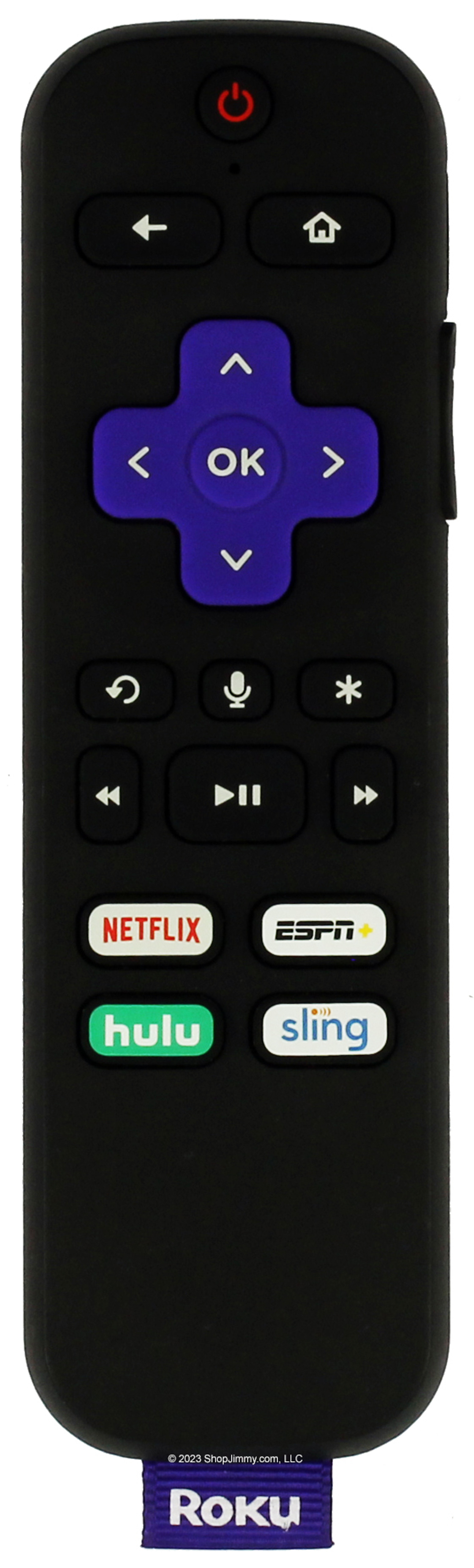 Roku 3226000610 RC-AL2 Voice Remote Control w/ Netflix Hulu Vudu Sling ...