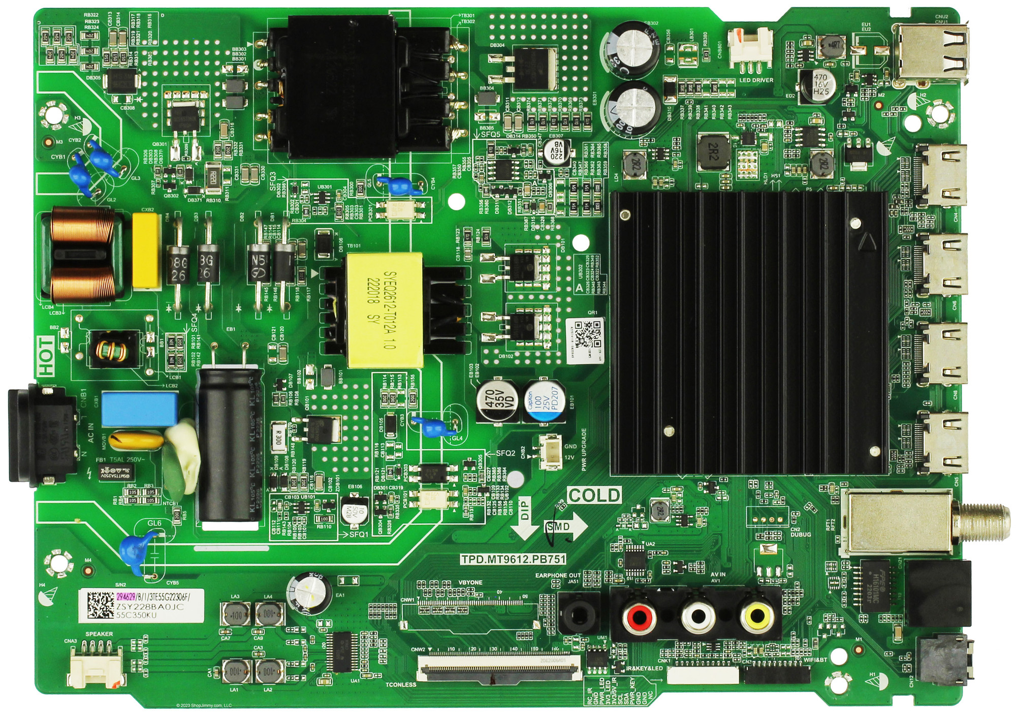 Carte D'alimentation Pour TV Toshiba 55L3763DG - Modèle 17IPS62 / 27898735 - Neuf
